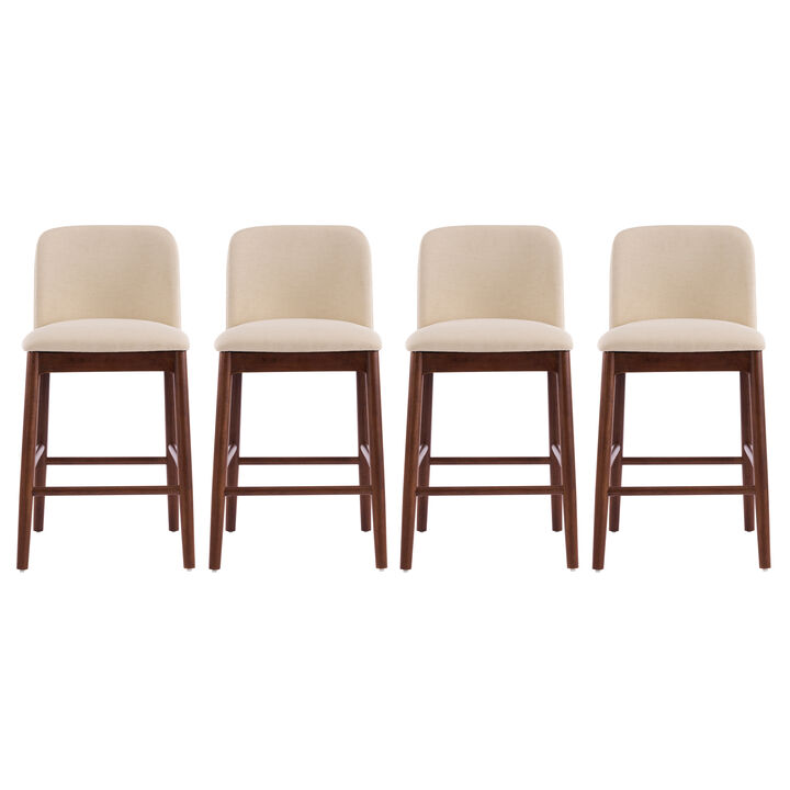 Christopher Knight Home Iven Modern Rubberwood Upholstered Counter Stools (Set of 4)