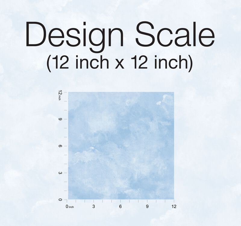 Atrium Clouds Blue Peel & Stick Wallpaper (Double Roll) image number 7