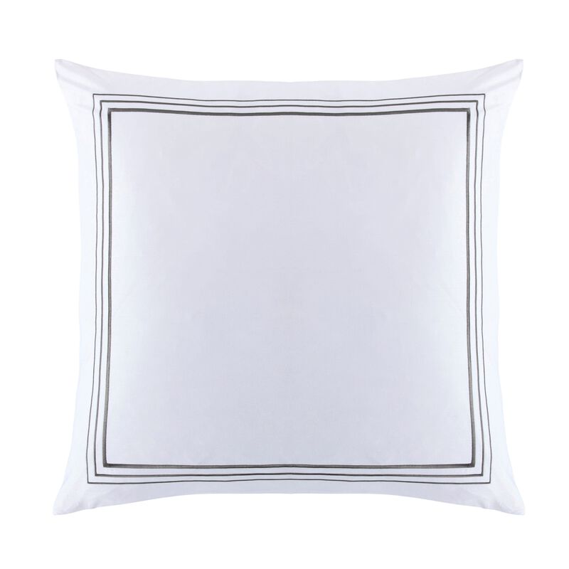 Border Embroidery Gray Euro Sham image number 0
