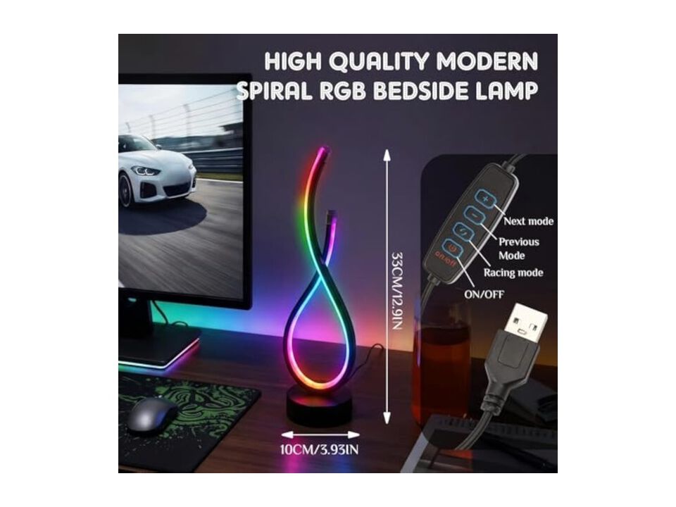 Dimmable LED Remote Control Modern Desk Lamp For Living Room Bedroom Nightstand