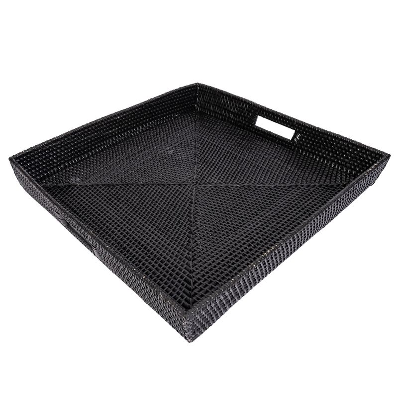 Saboga Home&trade; Square Ottoman Tray with Cutout Handles image number 0