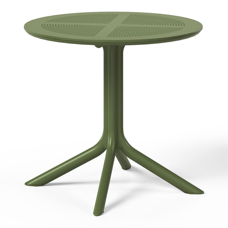 WestinTrends 31.5" Round Plastic Outdoor Patio Dining Table for 4