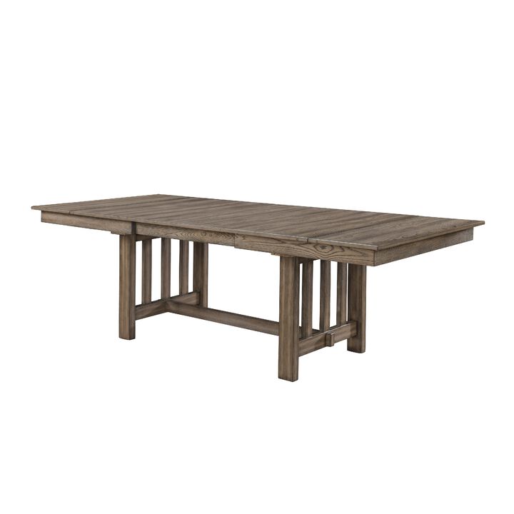 Harris Extendable Dining Table, 66-94 Inch Top, Walnut Brown Wood