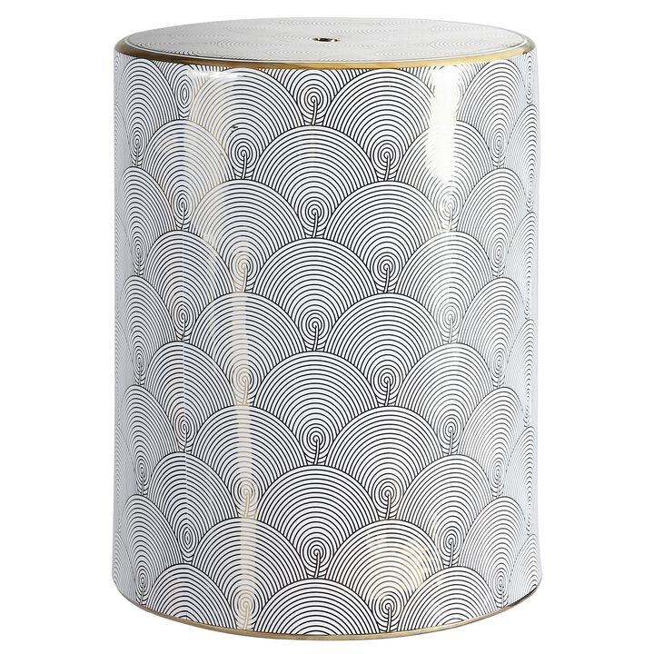 Fish Scale Modern Ceramic Garden Stool