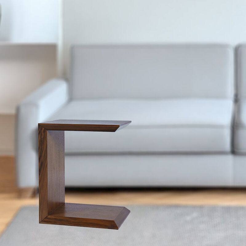 Jofran Nobu Modern Beveled Angle Wood Accent End C-Table