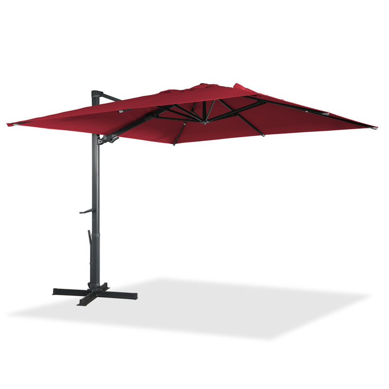 MONDAWE 10ft Square Cantilever Patio Umbrella for Outdoor Shade