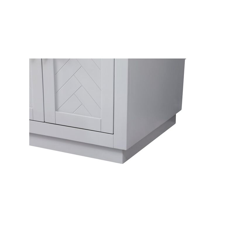 Elegant Kitchen and Bath 60 inch Double Bathroom Vanity in Grey