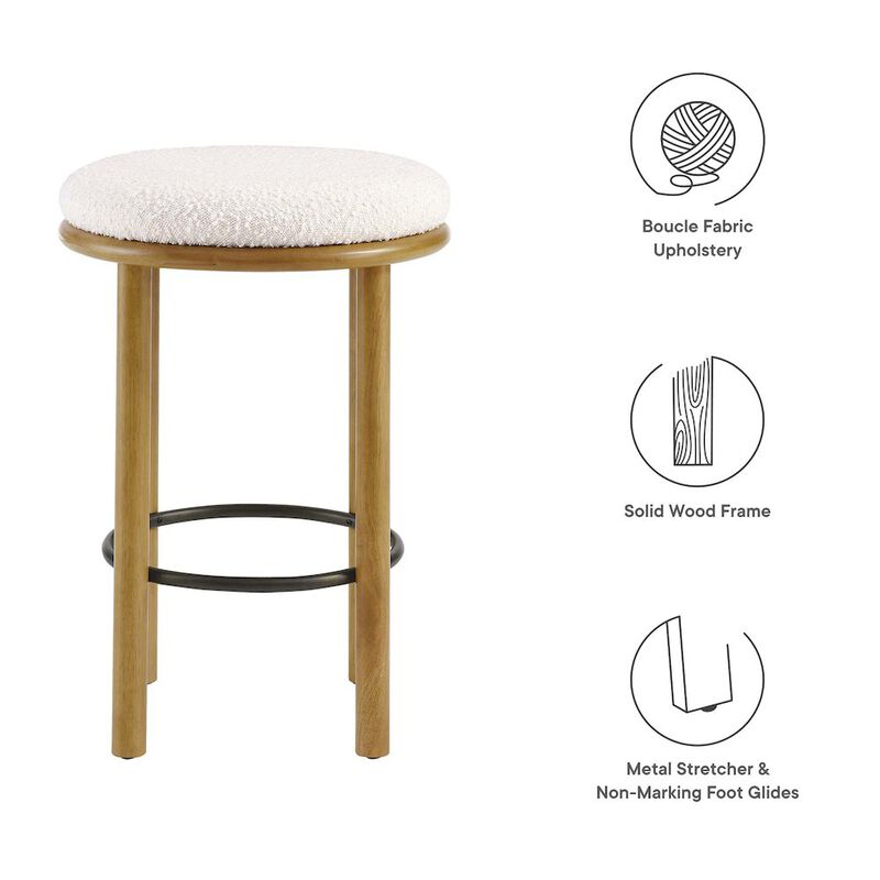 Fable Boucle Fabric Counter Stools Set of 2 image number 1