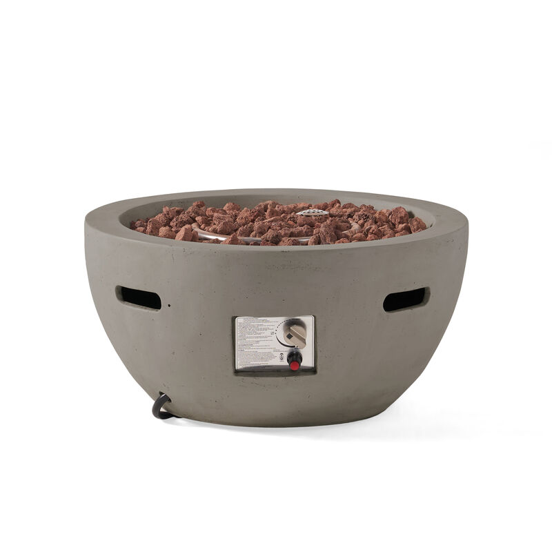 Christopher Knight Home Toulouse Outdoor 40,000 BTU Lightweight Concrete Fire Pit Bowl image number 4