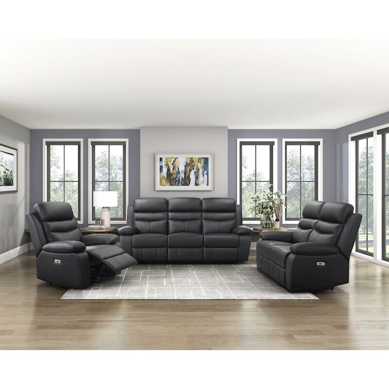 Lexicon Hancock Leather Power Double Reclining Sofa