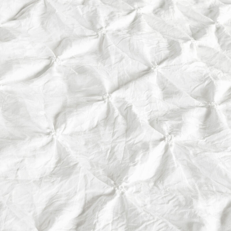 Ravello Pintuck Embellished Soft Baby/Toddler White 3Pc Bedding Set image number 4