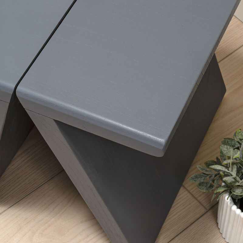 Jack Rustic Scandinavian Handcrafted Solid Mindi Wood Sculptural Base Accent Stool image number 6