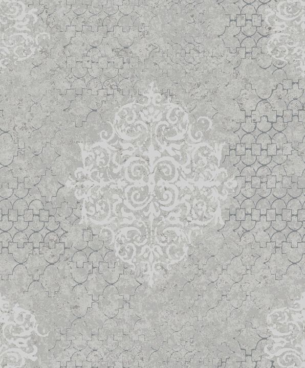 Lustre Damask Silver Grey Wallpaper CM2481