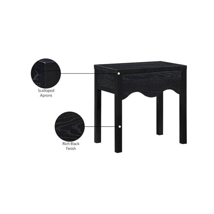 Meridian Furniture Fiora Black Night Stand