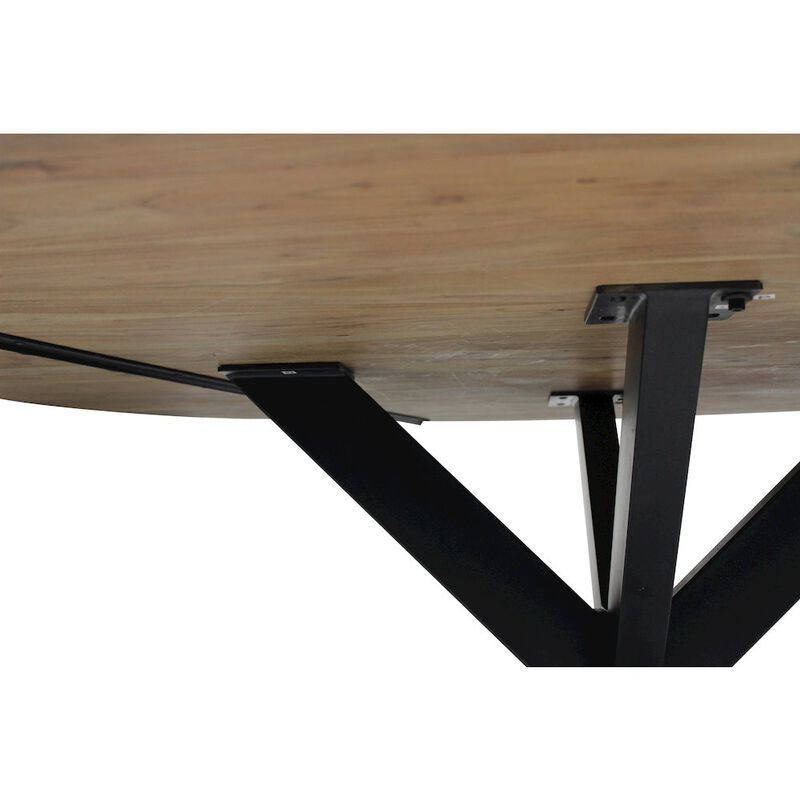 Alex Hamilton Felix 72 Dining Table with Iron Legs.