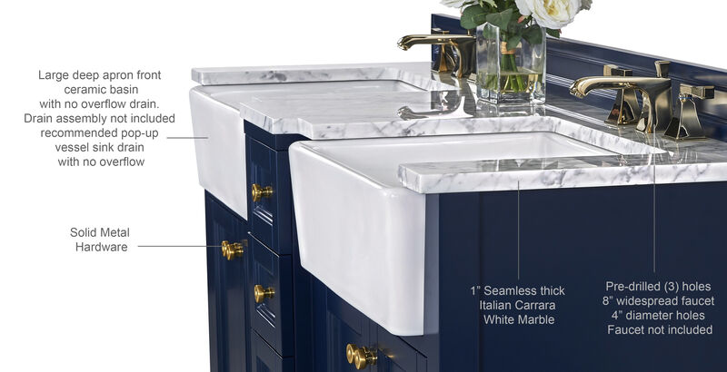 Adeline 60 in. Bath Vanity Set image number 5