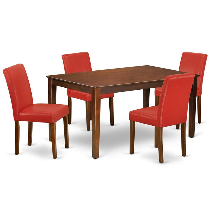East West Furniture Dining Room Set Mahogany