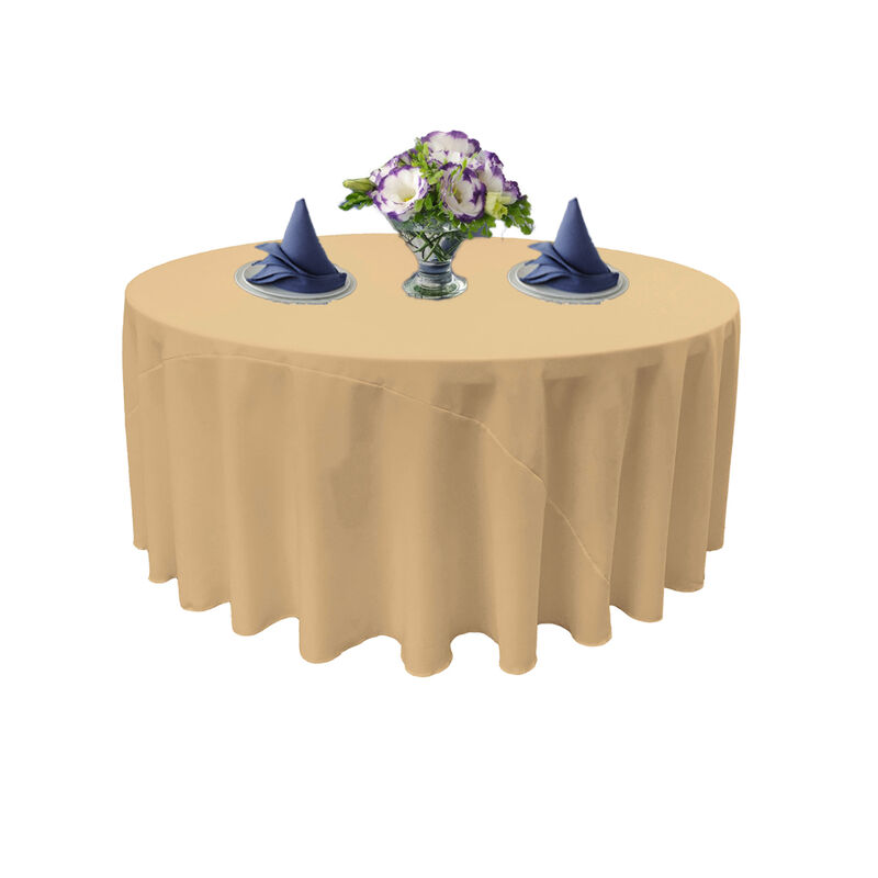 Polyester Poplin Round Dining Tablecloth for Home, Parties and Special Occasions image number 1