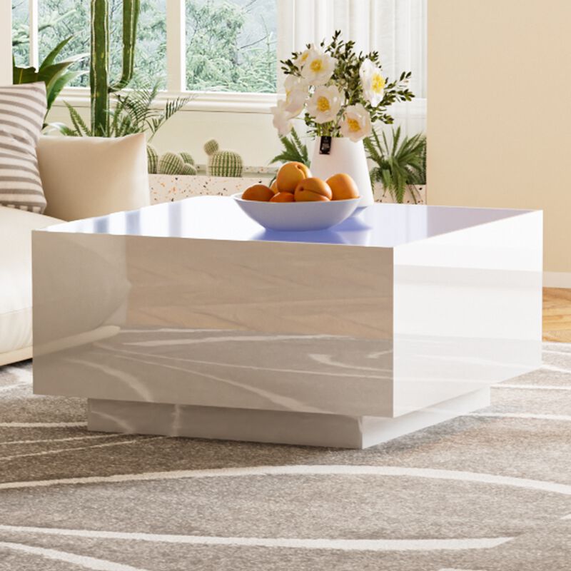 Merax Modern High Gloss Center Table Coffee Table