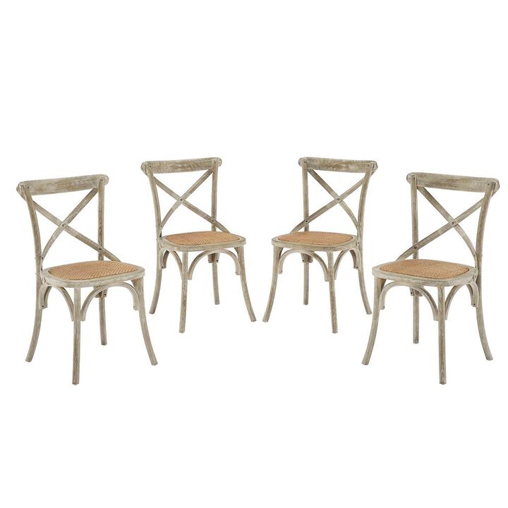 Wooden Dining Side Chairs for Dining Room, Natural, Set of 4
