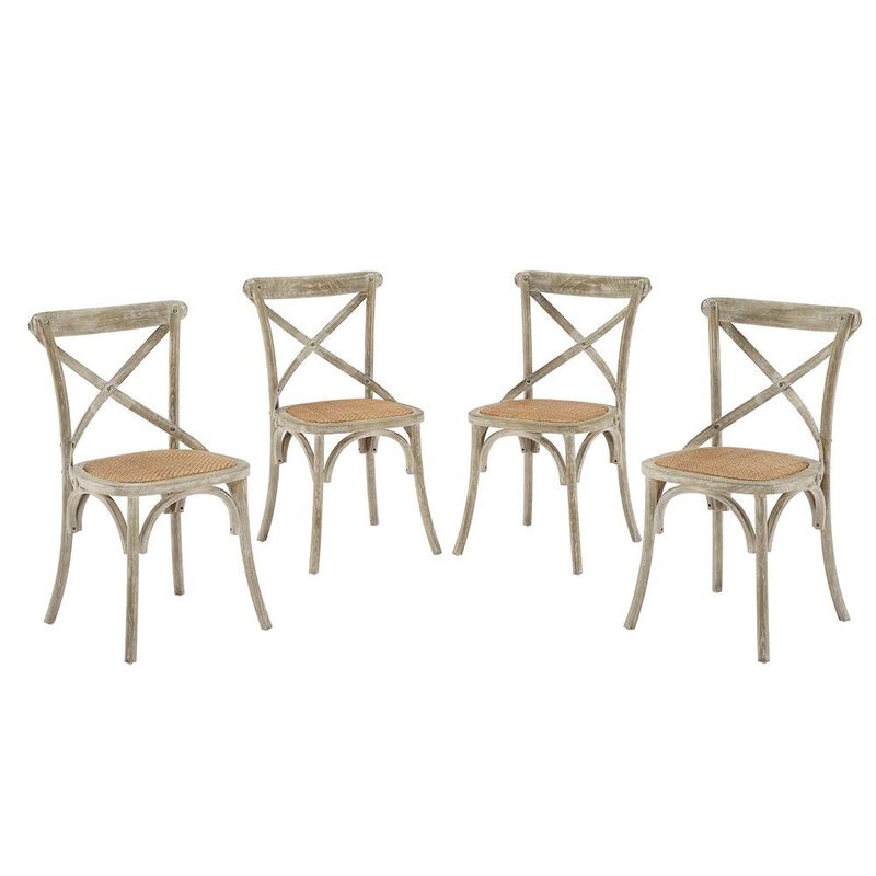 Wooden Dining Side Chairs for Dining Room, Natural, Set of 4 image number 0