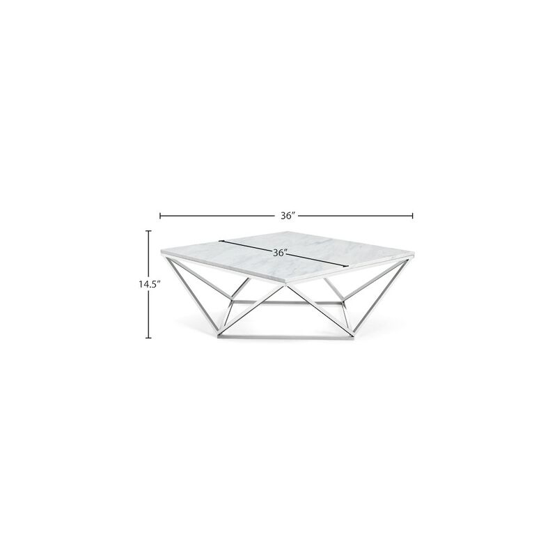 Meridian Furniture Skyler Chrome Coffee Table