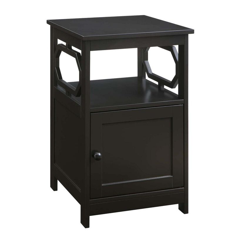 Convenience Concepts Omega End Table with Cabinet.