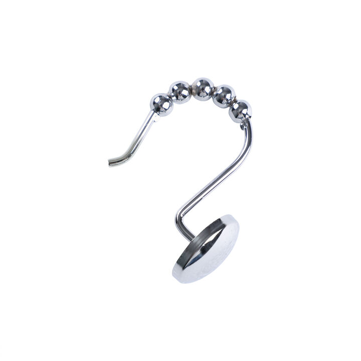 Utopia Alley Rust-Resistant Metal Shower Curtain Hooks, Smooth Glide S-Hooks with Ball End - Set of 12