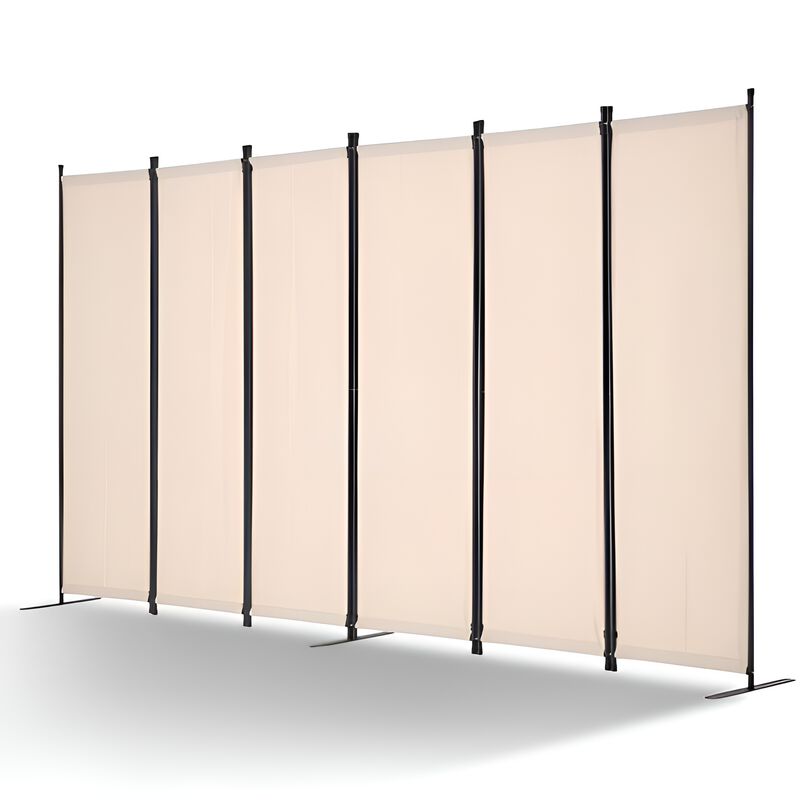 Portable Folding Room Divider, 6-Panel Privacy Screen for Home & Office image number 0