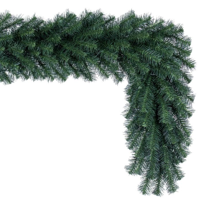 Vickerman 9' Douglas Fir Artificial Christmas Garland - Unlit - Faux Fir Christmas Garland - Indoor or Outdoor Garland - Reliable and Durable - Faux Realistic Garland