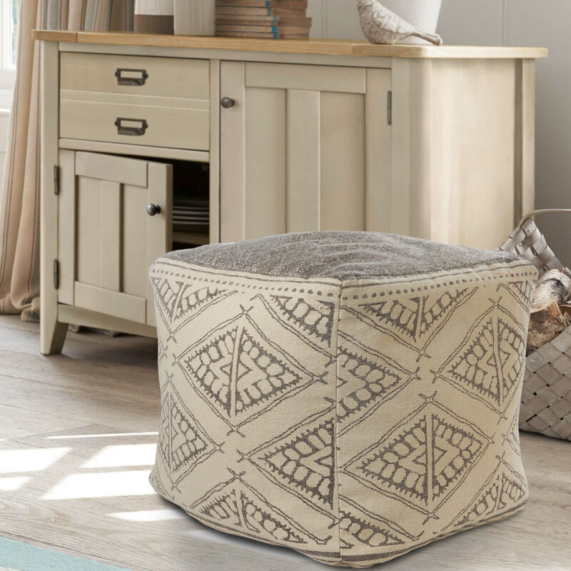 Soft Cotton Ottoman for Floor Seating and Cozy Home Accent Piece
