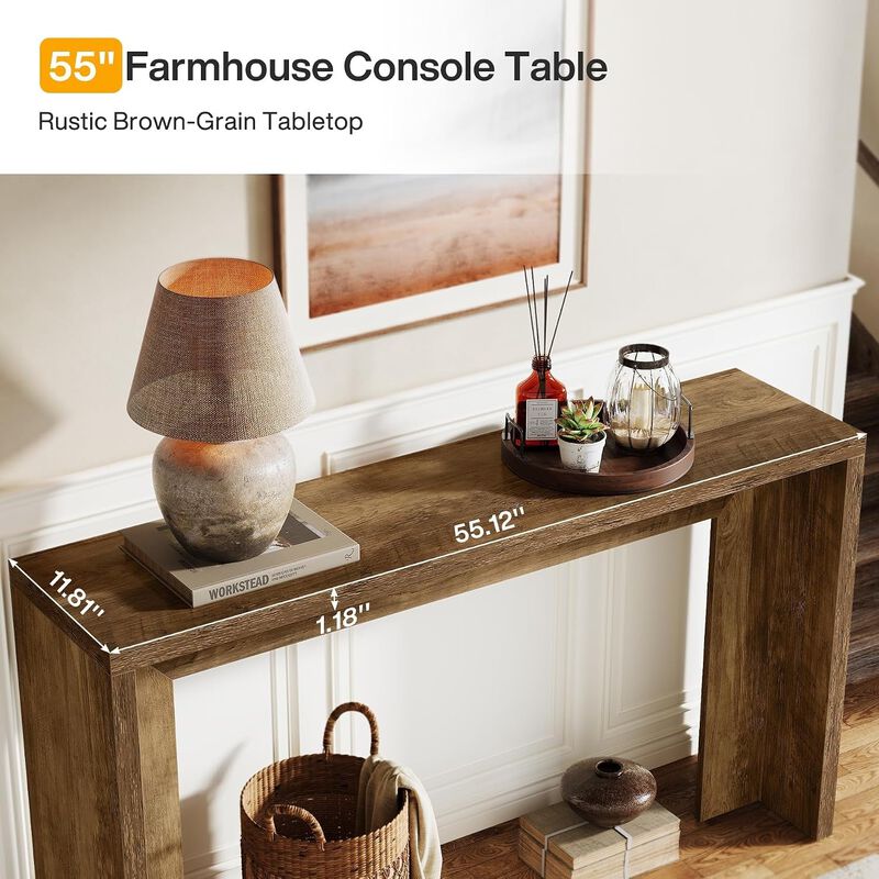 Tribesigns Farmhouse Wood Console Table image number 6