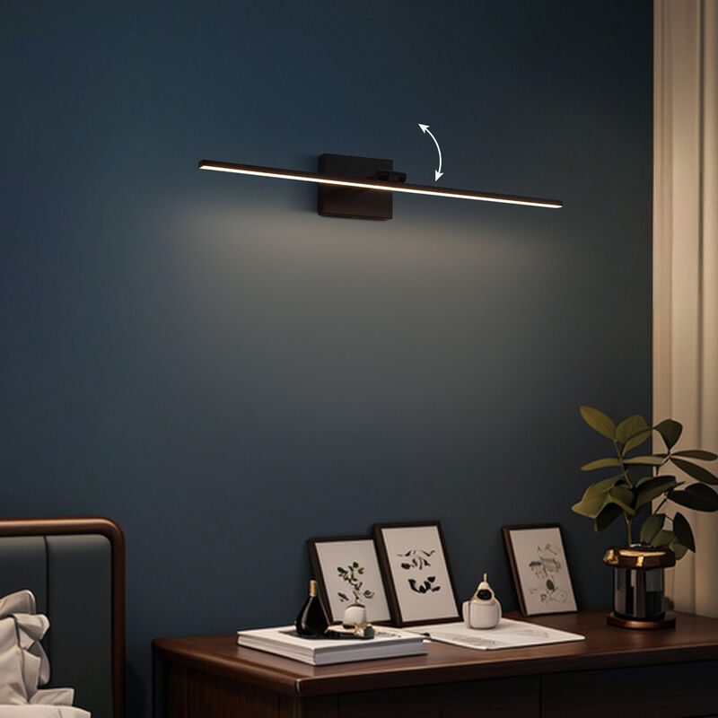 Santino 28" Modern Minimalist Swivel Integrated Dimmable LED Rechargeable Picture Light with Touch Sensor