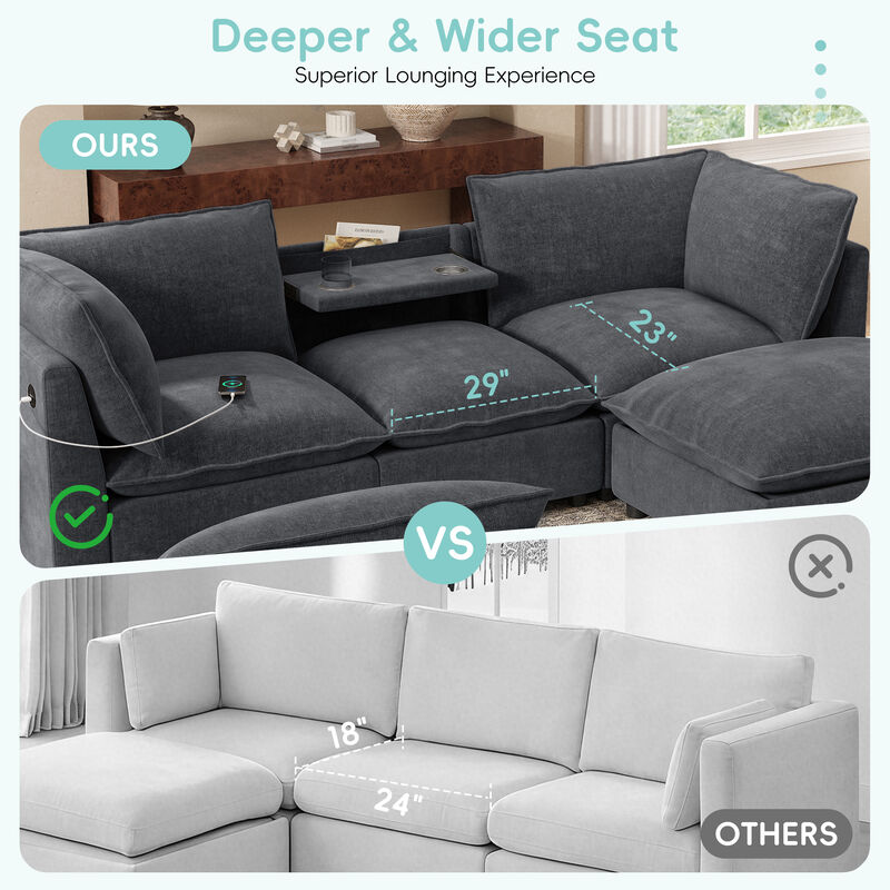 98" Modular Sectional Sofa image number 5