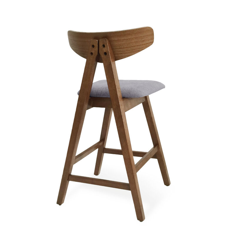 Streamdale Mid-Century Mod Counter Stools Retro Splayed Legs, Upholstered Comfort