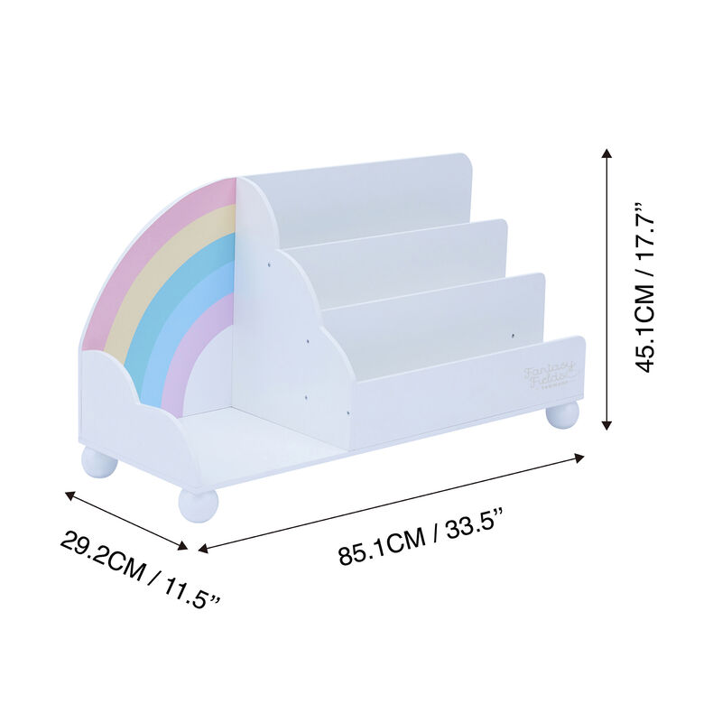 Rainbow Display Bookcase, White image number 6