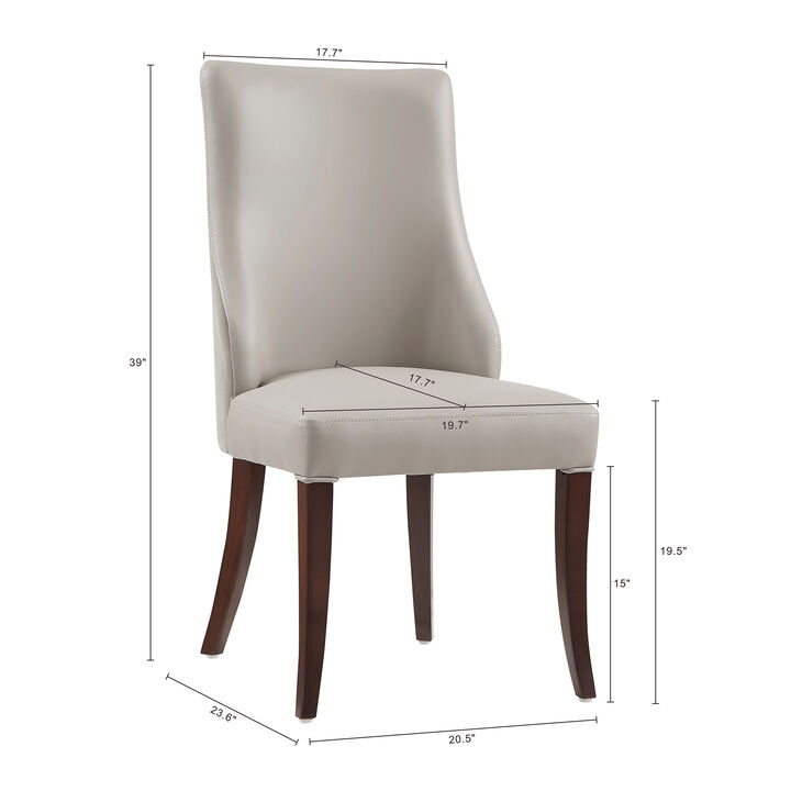 Connie Light Gray Dining Chairs (Set of 8)