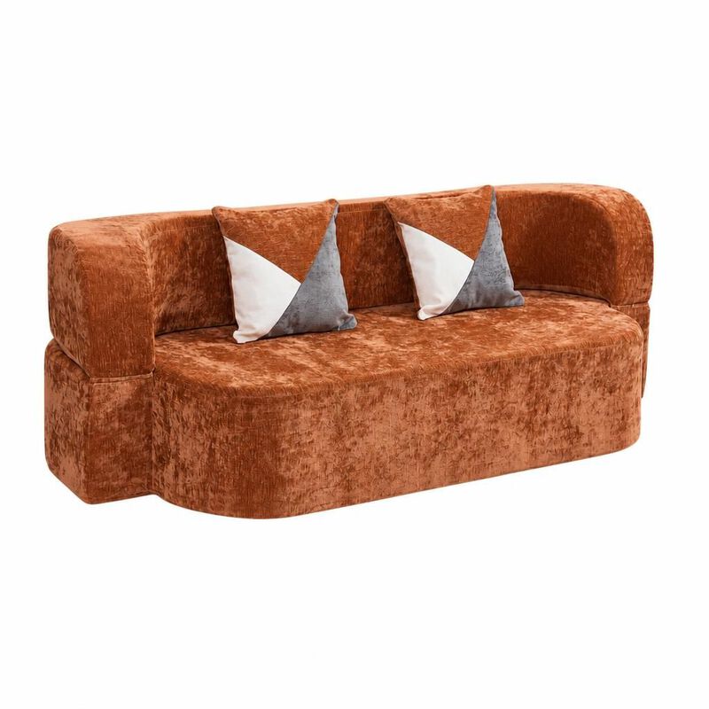 GOODSILO Convertible Eggshell Sleeper Sofa Bed with Plush Upholstery and 33D High Density Foam for Small Space Living Rooms Bedrooms Apartments image number 0