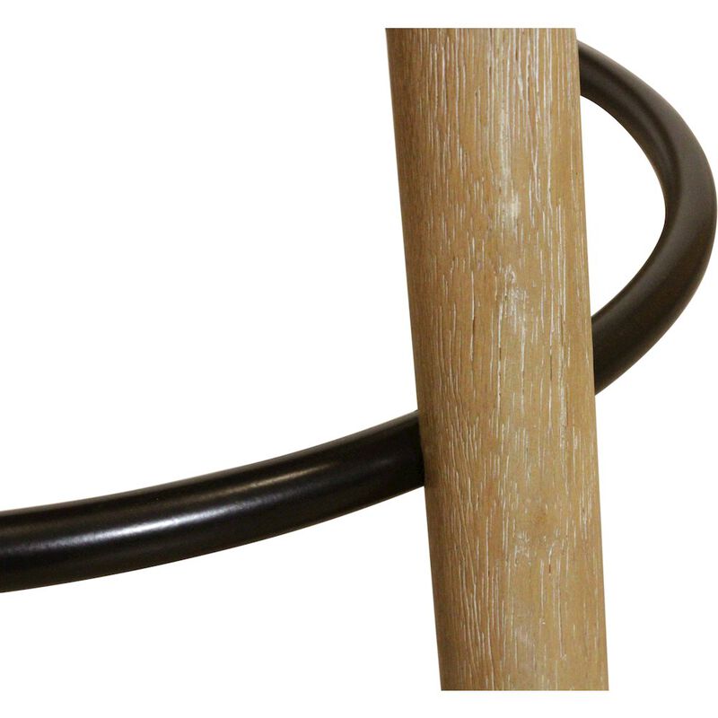 Natalia Barstool in Ivory Boucle Fabric 2-Piece Set