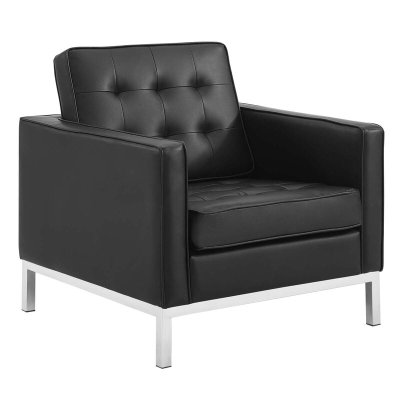 Loft 3-Piece Tufted Upholstered Faux Leather Set image number 4