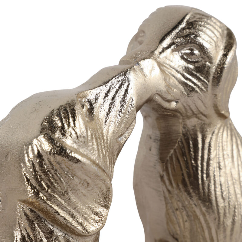 10x6" Kissing Dogs, Gold image number 5