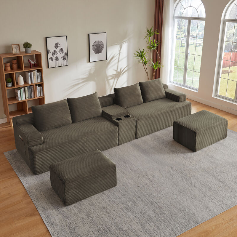Zossox U-Shaped Sectional Sofa image number 7
