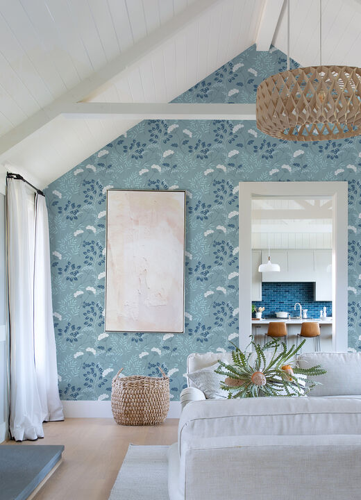 Sorrel Slate Botanical Wallpaper