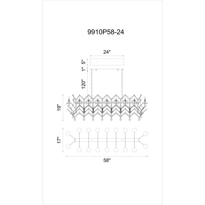 CWI Lighting Phraya 24 Light Up Chandelier With Dark Brown Finish