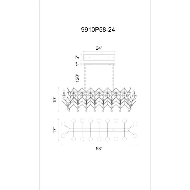 CWI Lighting Phraya 24 Light Up Chandelier With Dark Brown Finish