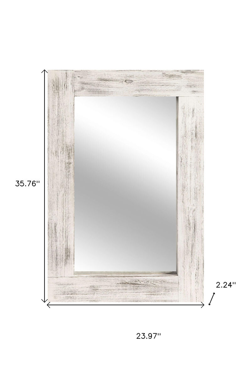 HomeRoots Set of Two White Solid Wood Framed Accent Mirror image number 4