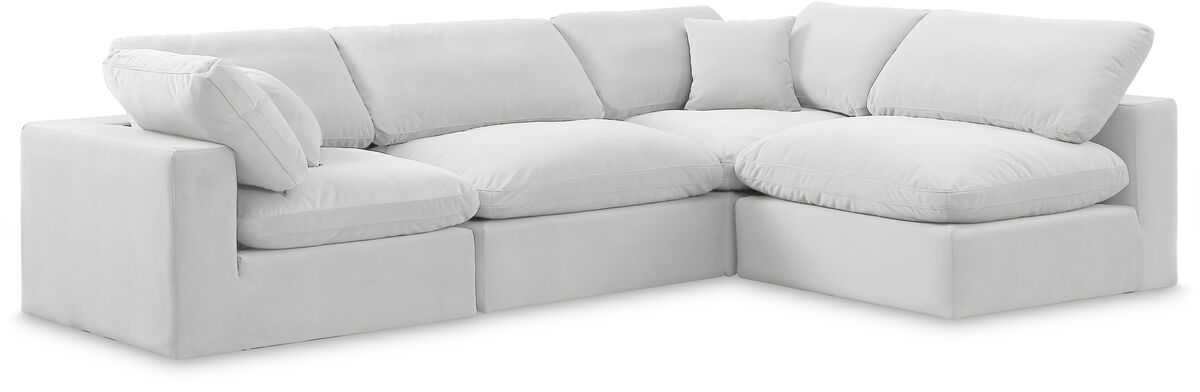 Meridian Furniture Comfy Cream Velvet Modular Sectional