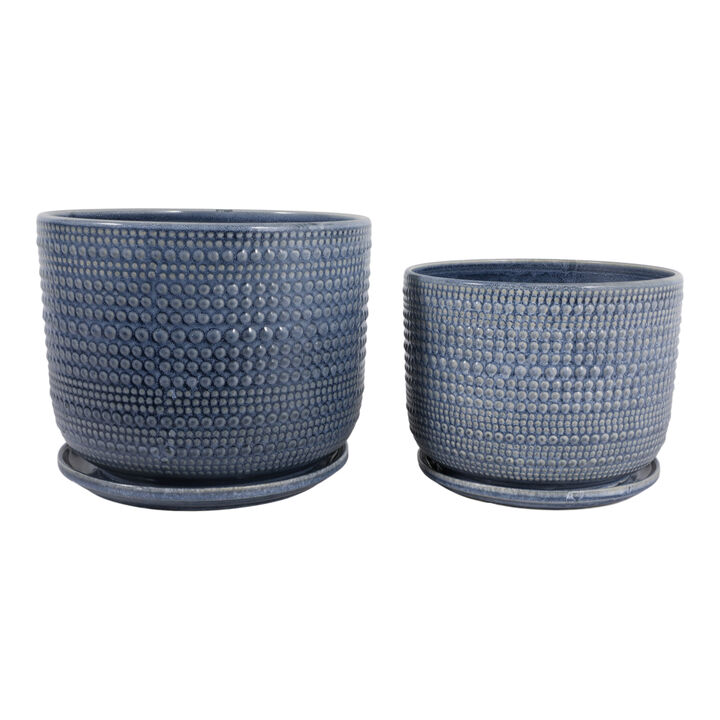 S/2 10/12" Textured Planter