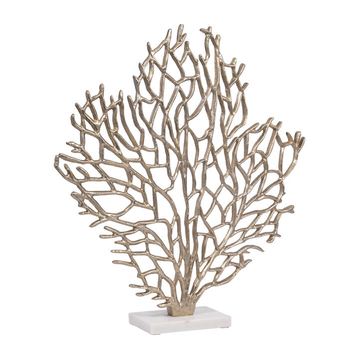21" Coral on Marble Base