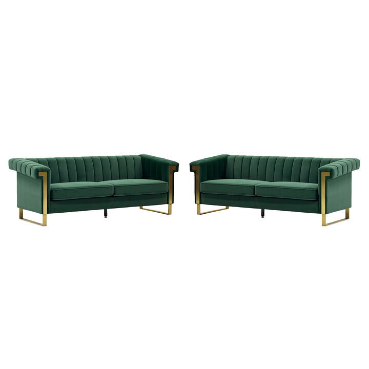 Satwud Luxury Velvet Sofa Set